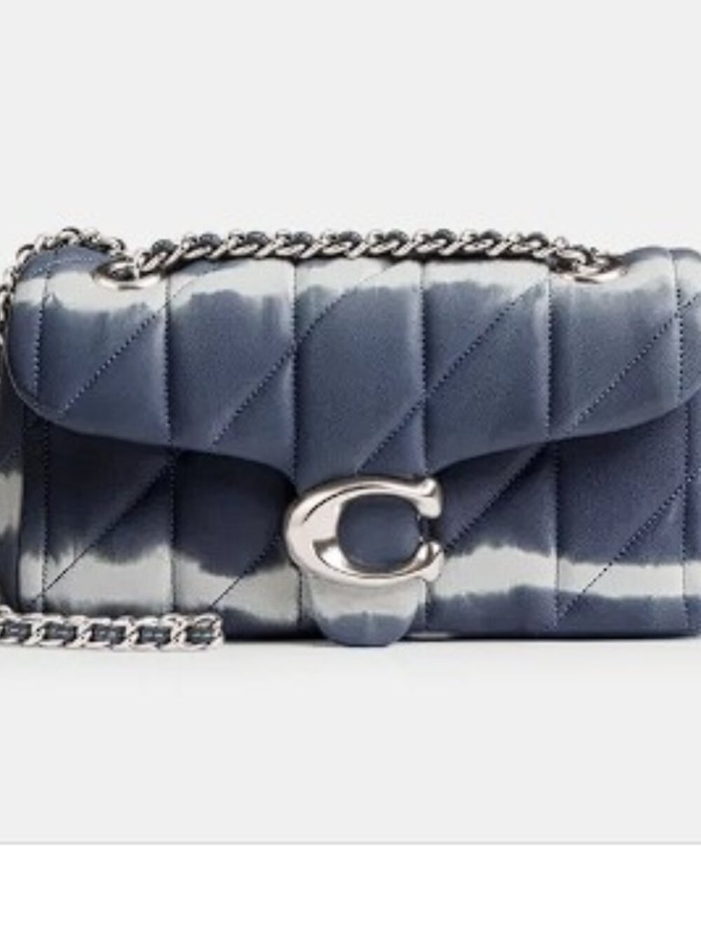 NWT -  Coach Tabby Shoulder Bag 20 With Quilting And Tie-Dye, Blue